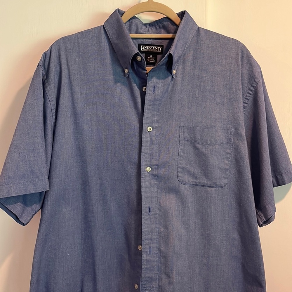 Lands’End Button Up, Men’s size 17 Regular